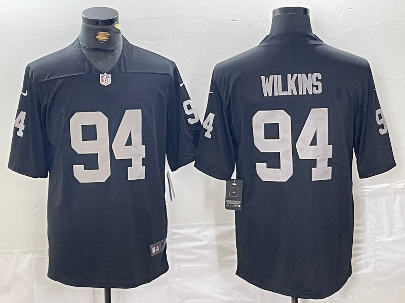 Men's Las Vegas Raiders Christian Wilkins #94 Black Jersey